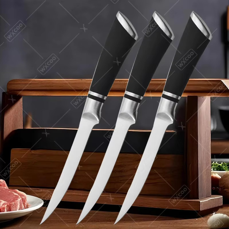 WXCOO Filetmesser aus Edelstahl als professionelles japanisches Ausbeinmesser zum Schneiden von Fisch, Fleisch und Geflügel mit rutschfestem Griff - Bild 5