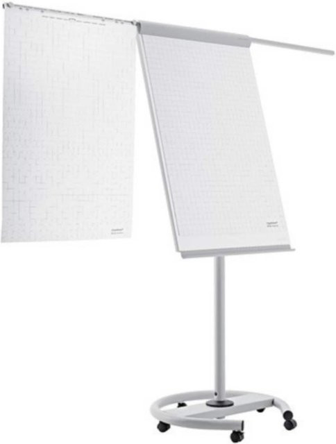 Magnetoplan Flipchart de Luxe mobil und magnethaftend in Weiß und Grau, H x B x T: 220 x 97 x 68 cm - Bild 1