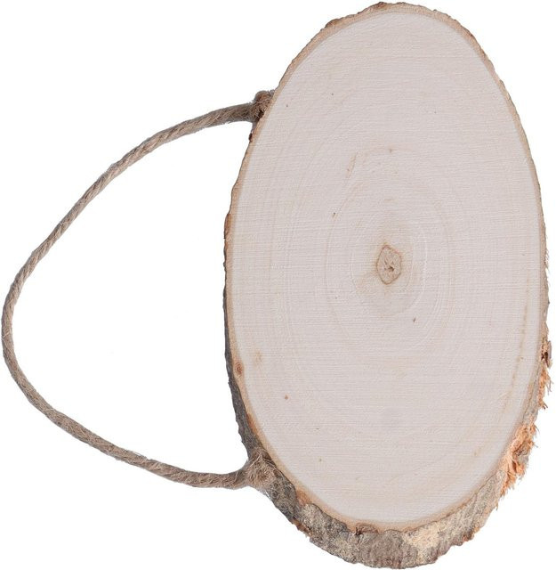 10 Stück Türhänger aus Buchsbaumholz von shoemst, oval, beige, B: 6 cm, H: 12 cm, DIY Türschild für Halloween, Weihnachten oder Hochzeiten - Bild 1