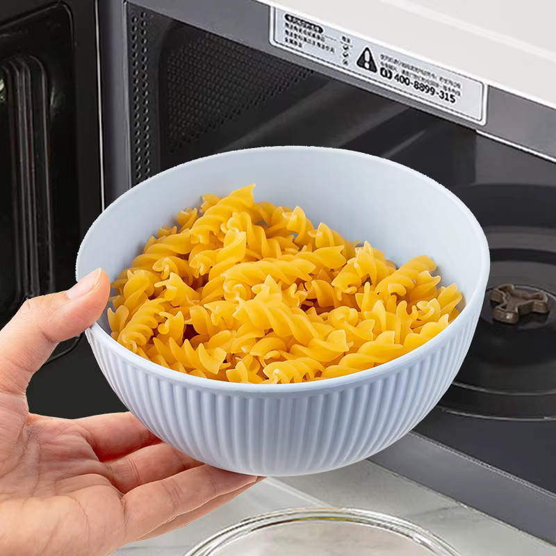 Uniturcky Melamin Ramen Schüssel Set aus Weizenstroh in Grau, 4 Stück - Bild 2
