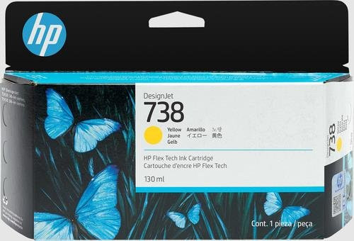 HP 738 Tintenpatrone Gelb für DesignJet T950 und T850, 130 ml - Bild 1