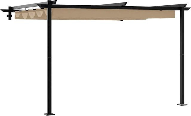 vidaXL Pavillon aus Polyester und Stahl in Beige, B/T/H: 300 x 300 x 200 cm - Bild 1