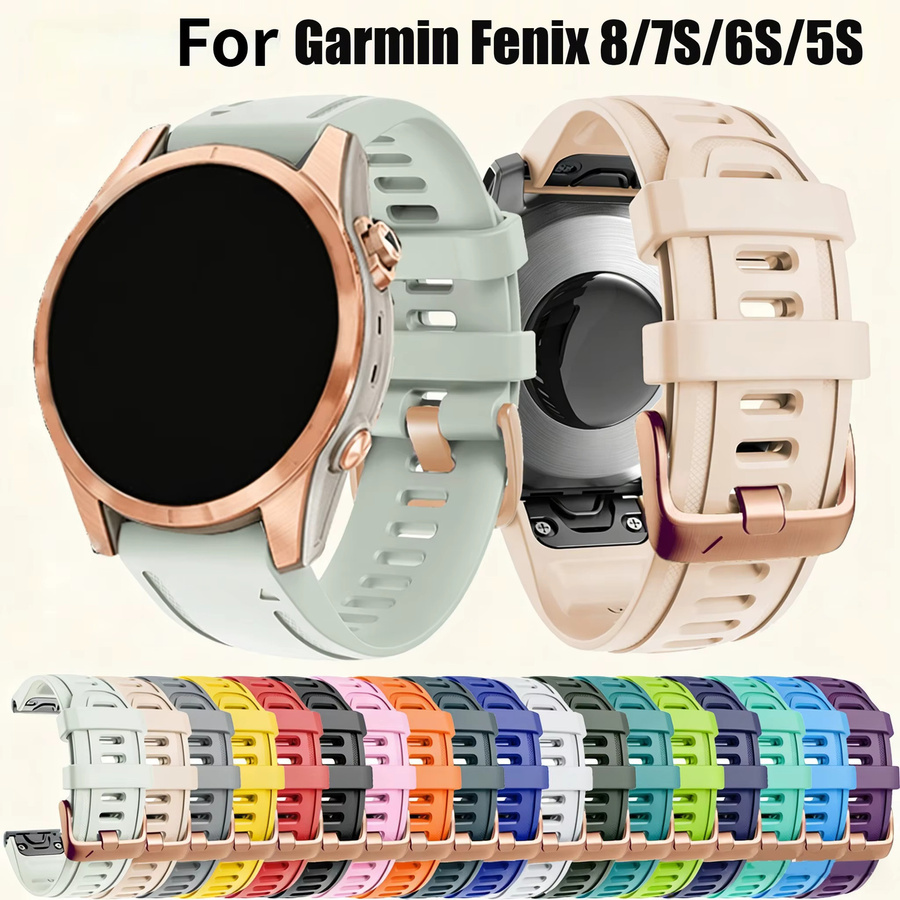 QCTOG Uhrenarmband Silikon, 20 mm, für Garmin Fenix 8 7S 6S 5S instinct 2S Mk3 - Bild 2