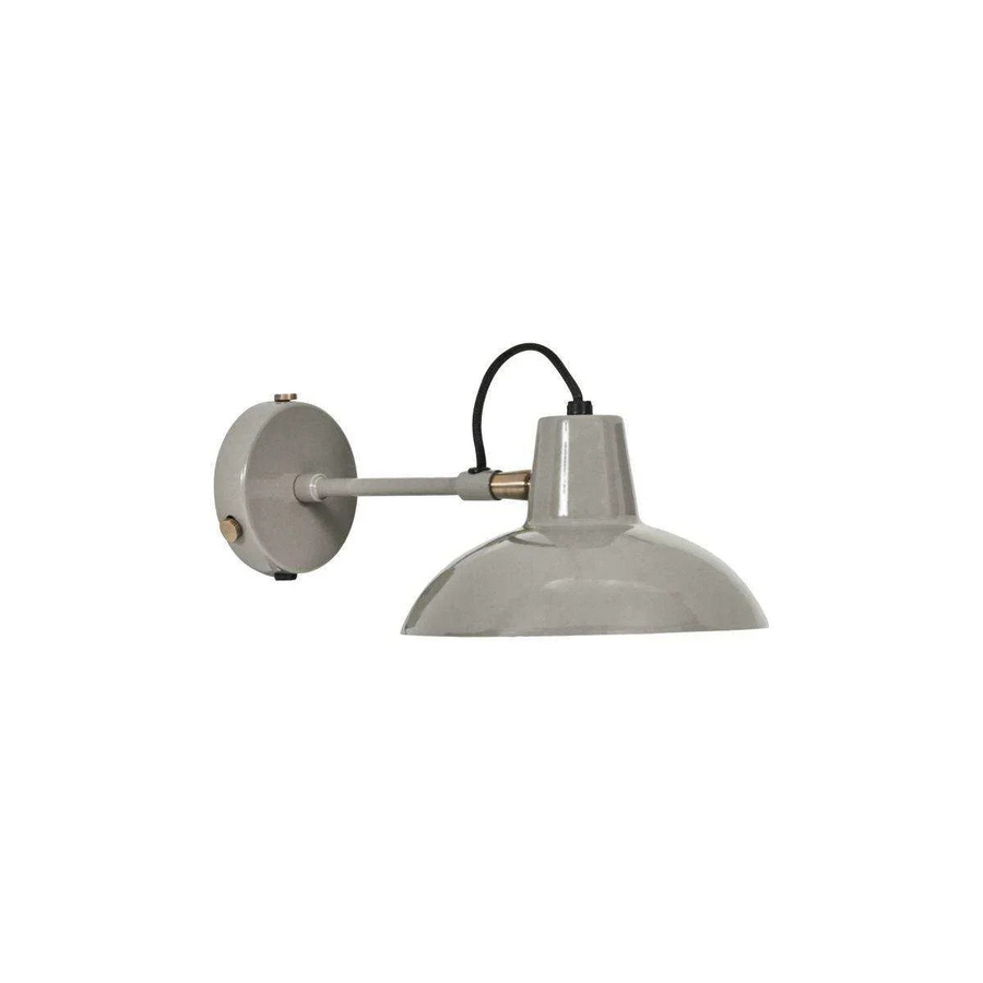 House Doctor Wandleuchte Desk aus Emaille in Grau, Durchmesser: 30 cm - Bild 1