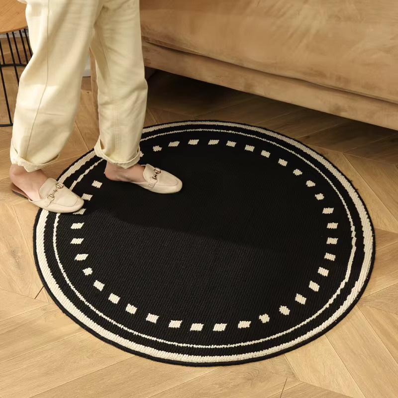 VIKAMA Runder Kristall-Samtteppich für Schlafzimmer und Home Office Durchmesser: 60 cm - Bild 4