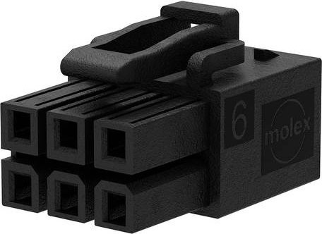 Molex Buchsengehäuse-Kabel 12-polig in Schwarz - Bild 1