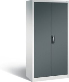 C+P Akten- und Garderobenschrank Acurado aus Stahl mit anthrazitgrauer Front und lichtgrauem Korpus, H x B x T: 195 x 93 x 50 cm - Bild 1