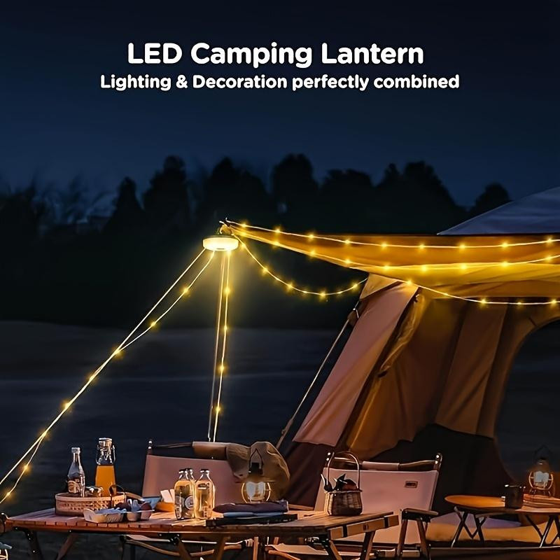 YC Direct Camping Lichterkette RGB mit 8 Beleuchtungsmodi, 10m Outdoor-Lichterkette mit USB-Aufladung in Weiß und Multicolour - Bild 6