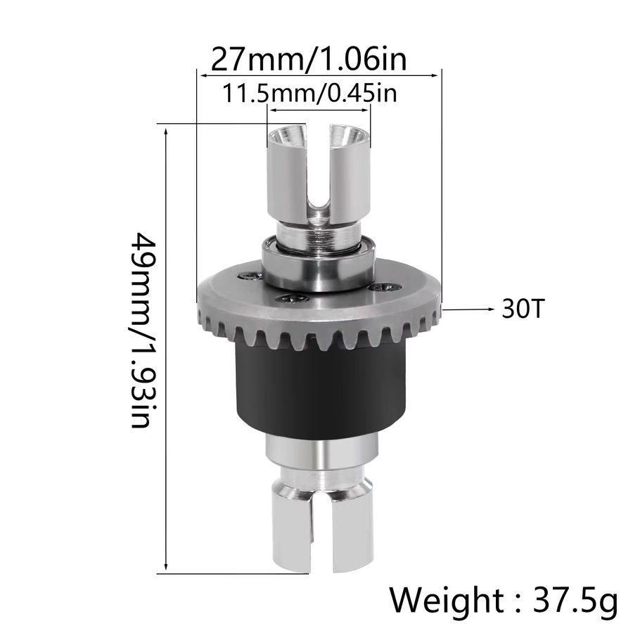 MJX Metall-Differentialgetriebe vorne und hinten, Zubehör - Bild 2