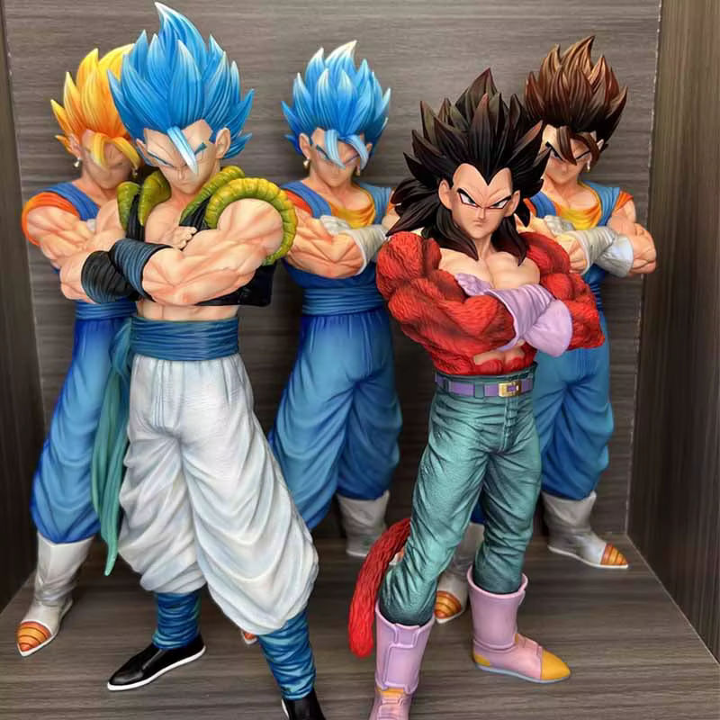Bandai Dragon Ball Twin Kings Statue Beijit Wujita Sun Wukong Handgemachtes Ornament Modell aus Kunstharz, mehrfarbig - Bild 2