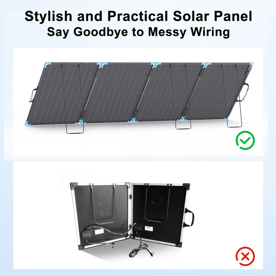 E-POWO Bifaziales faltbares Solarpanel in Schwarz mit 23,4% Energieumwandlungsrate als Solarladegerät für Auto, Boot, Wohnwagen und Camping - Bild 6