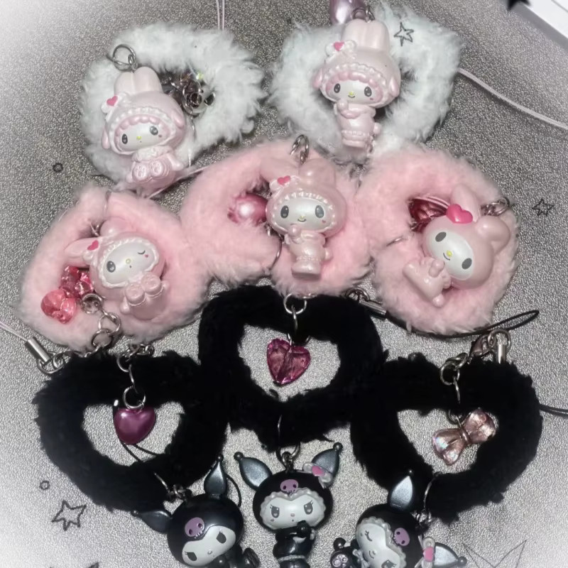Sanrio Anhänger My Melody, Kuromi, Plüsch / Textil, Bunt - Bild 2