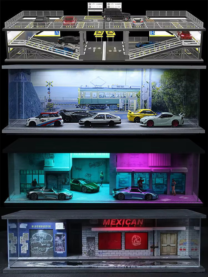 MoreArt Auto-Garagen-Diorama-Modellset, 1:64, Set - Bild 3