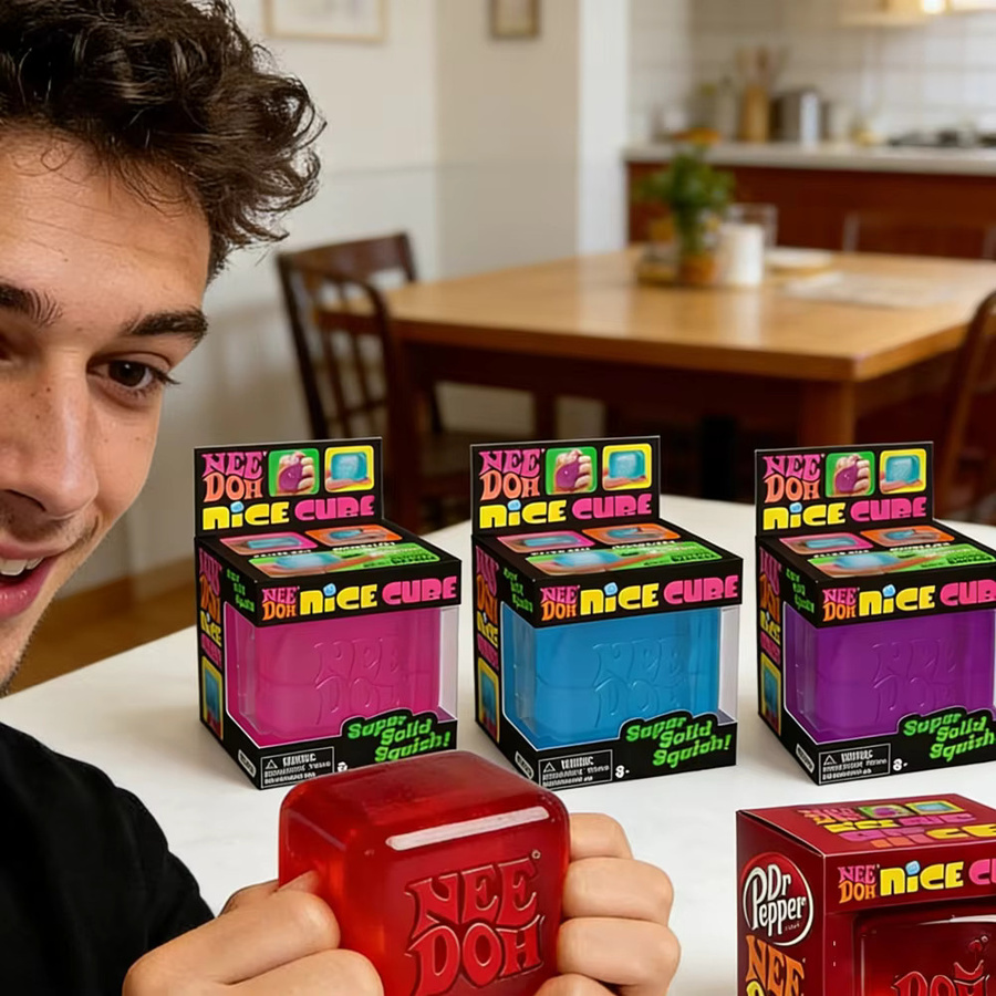 Schylling Needoh Nice Cube, sensorisches Fingerspitzen-Spielzeug, multicolour - Bild 1