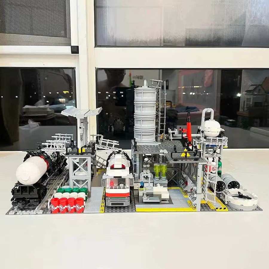 Yangkili Chemieanlagen-Labor Erdgas-Lagerzentrum Öl-Transportstation, Ziegelstein-Modellbausatz - Bild 2
