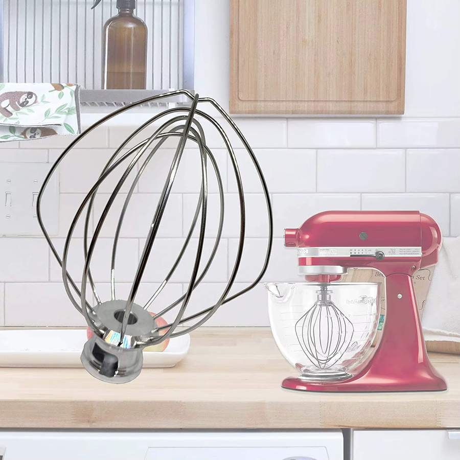 KitchenAid Edelstahl-Drahtschneebesen in Silber für 4,5QT K45WW Standmixer - Bild 2