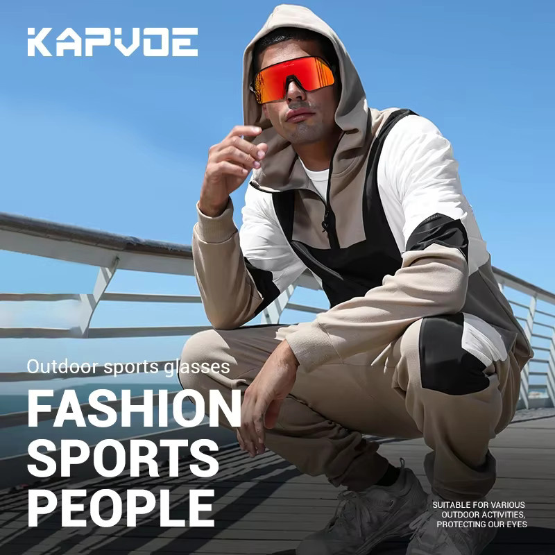 KAPOVE Sportsonnenbrille, Unisex, Vollrand, Kunststoff - Bild 2