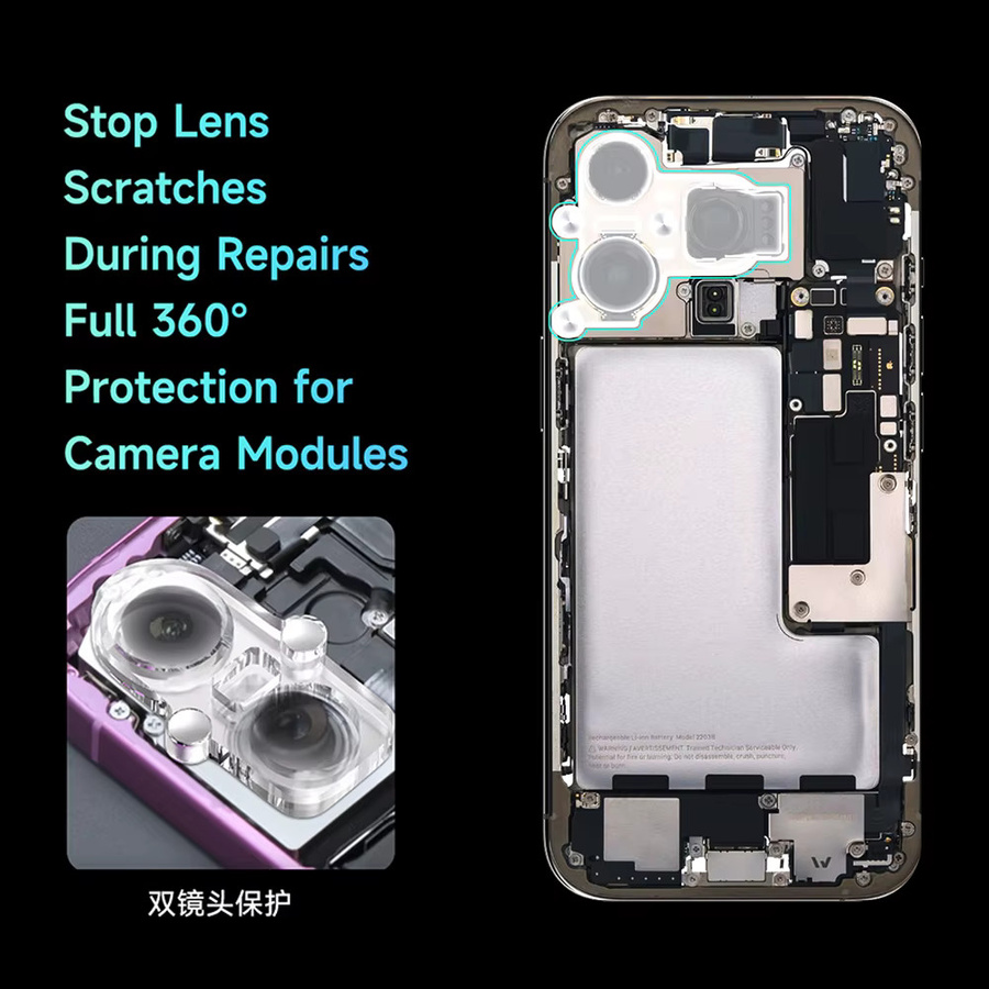 MECHANIC Magnetischer Blaulicht-Linsenschutz für iPhone 12–16 Serie, transparent, kratzfestes Reparatur-Werkzeug - Bild 2