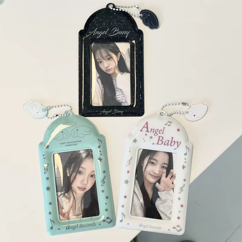 Ins-Style Engelsflügel PVC-Kartenhülle für 3-Zoll-Fotokarten als transparenter Schlüsselanhänger zur Aufbewahrung und zum Display von Idol-Bildern - Bild 2