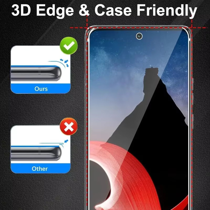 4er-Pack Motorola Moto Thinkphone 5G Displayschutzfolie aus gehärtetem 2.5D 9H Glas mit Kameralinsenfolie, transparent - Bild 2