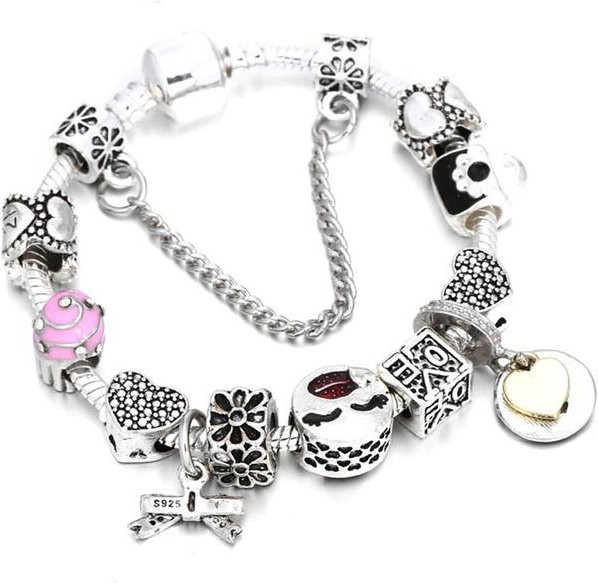 POMOiii Charm-Armband, Kupfer, Emaille-Mäuse-Perlen, Kinder, 18cm - Bild 1