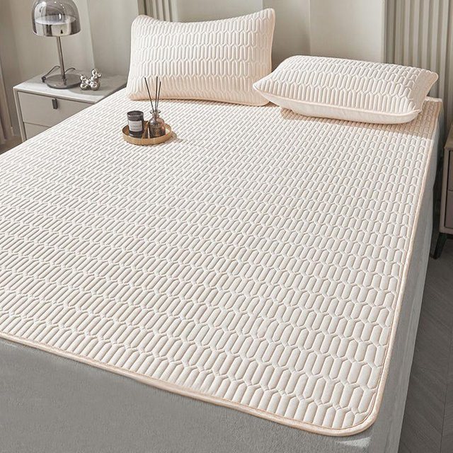 Wasart Steppmatratze Kühlende Schlafmatte aus Polyester, 2er Set, Weiß, B/T/H: 90 x 190 cm - Bild 1