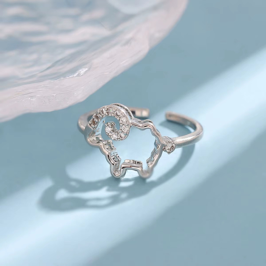 GaGa-Duck Ring, 925 Silber, Kristall, Lamm - Bild 3