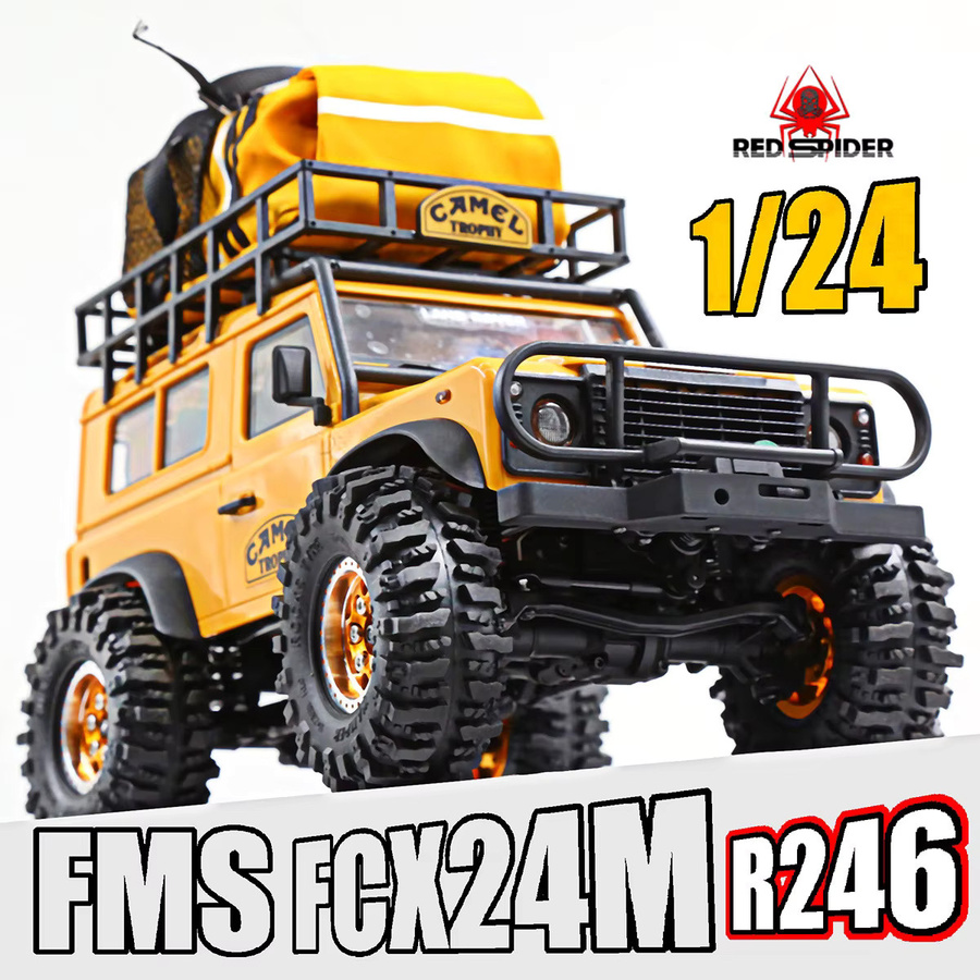 FMS Lkw Crawler Reifen, 4-teiliges Set, Metall, 1:24, Gelb - Bild 2