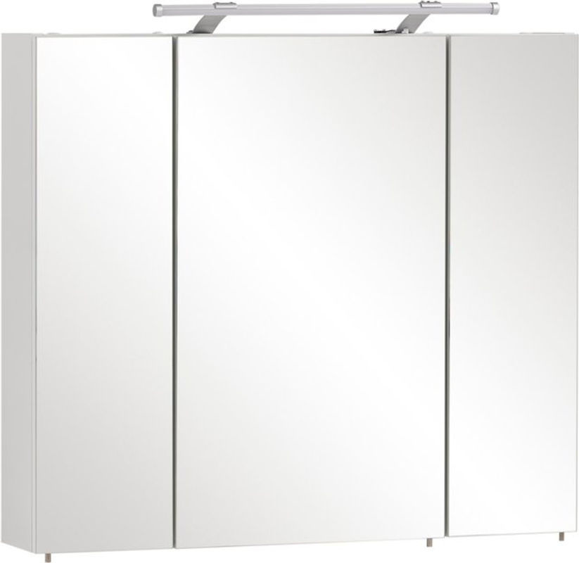 Schildmeyer Spiegelschrank Dorina in Weiß mit LED-Beleuchtung, B/H/T: 70 x 70 x 16 cm - Bild 3