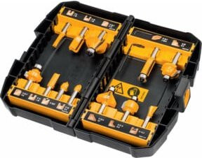 DeWalt Fräser-Set DT90016-QZ, 12-teilig, Gelb - Bild 1