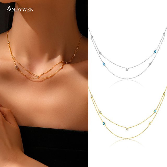 ANDYWEN Halskette, 925 Silber, Zirkonia, Damen - Bild 1