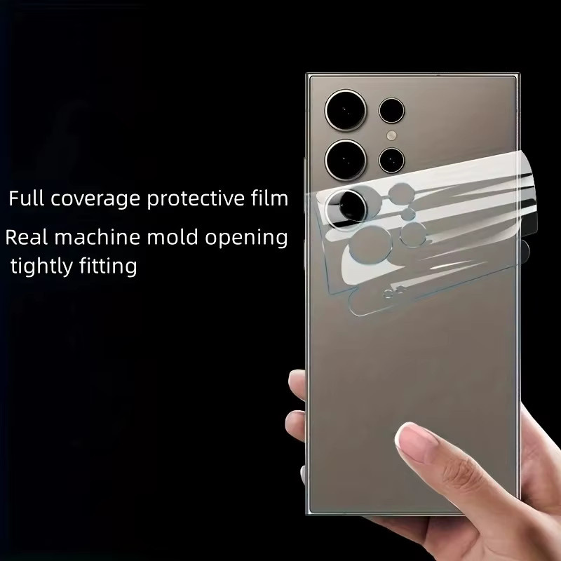 Transparentes Hydrogel-Rückseitenfolie mit Rahmenschutz für Samsung Galaxy S25 Ultra und S24 Ultra - Bild 2