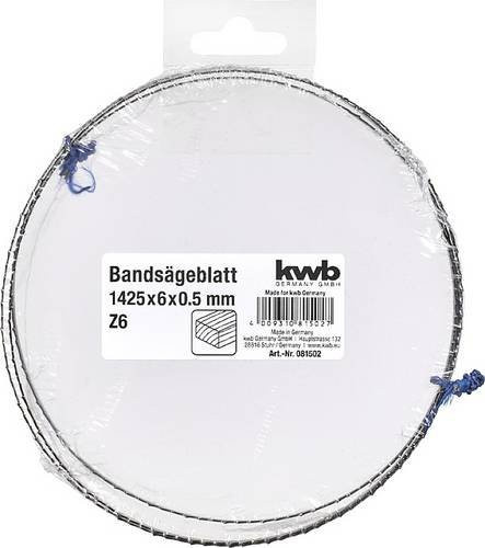 Kwb Bandsägeblatt für Holz, Farbe Silber, Länge: 1425 mm, Breite: 6 mm, Stärke: 0,65 mm, Zähnezahl: Z6 - Bild 1