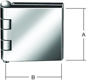 VORMANN Wagentürscharnier kantig, ungebohrt, silber/blank, B: 8,0 cm, H: 5,0 cm - Bild 1