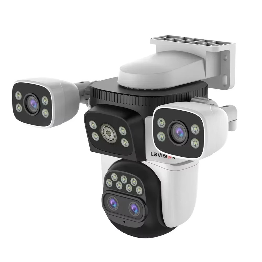 LS VISION 20MP WLAN-Überwachungskamera für den Außenbereich mit vier Objektiven, 10-fachem optischem Zoom und automatischer Personenerkennung in Weiß - Bild 6