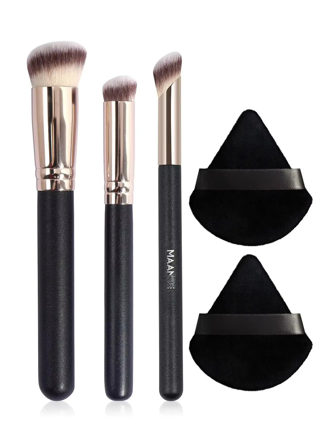 3 sprouts Make-Up Pinsel Set und Make-Up Schwämme, Damen - Bild 3