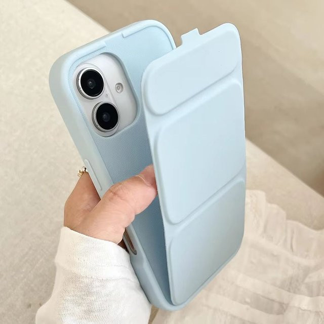 Kedootd Magnetische Faltenhalter-Telefonhülle für iPhone 17 16 15 14 13 12 11 Pro Max in Rot mit stoßfestem Ständer-Rückseite - Bild 1