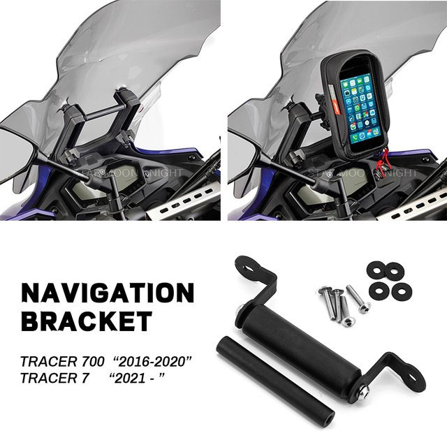 Star Moon Knight Handy-Navigation GPS Halterung für Yamaha Tracer 700 und Tracer 7 GT (2016 - 2022) in Schwarz - Bild 1