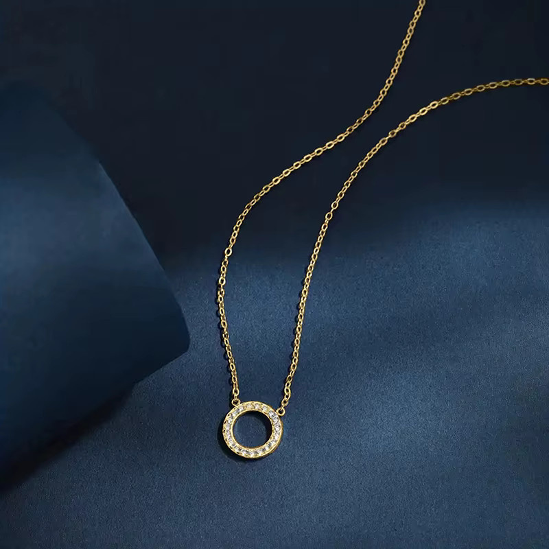 Huitan Halskette mit Anhänger, Gold, Zirkonia, Damen - Bild 4