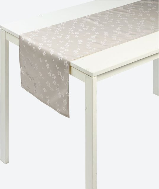 NKD Tischläufer mit Jacquard-Muster in Beige, B/H: 40 x 140 cm - Bild 1