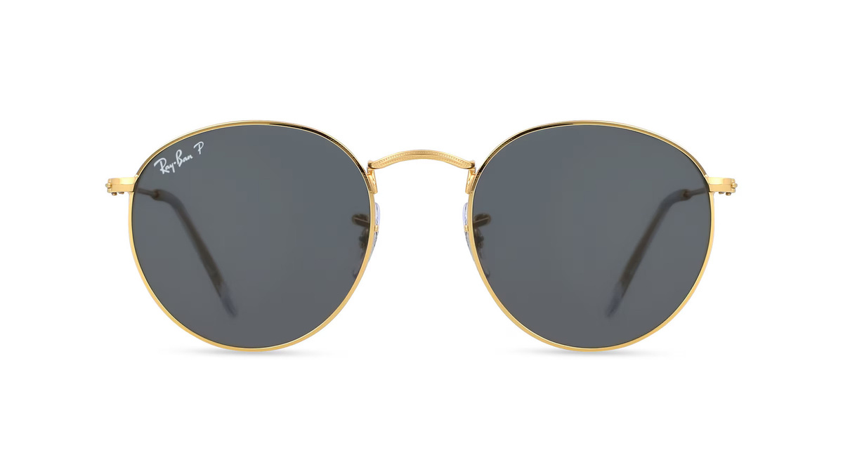 Ray-Ban RB 3447 Sonnenbrille, Vollrand, Rund, Metall, Herren, gold, grey - Bild 1