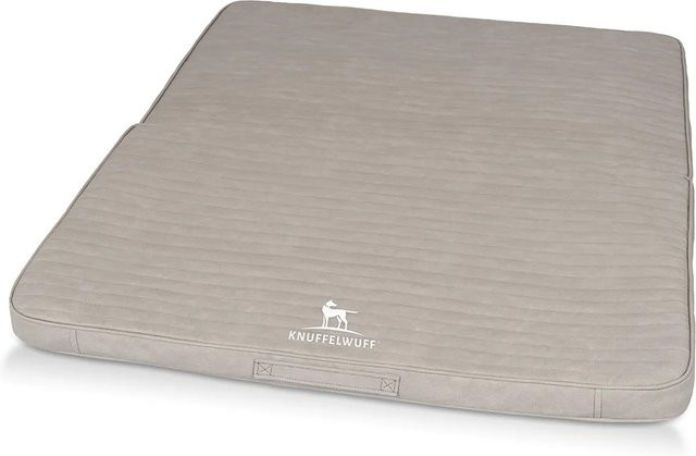 Knuffelwuff Hundematte Roanoke Orthopädisch aus Kunstleder mit abnehmbarem Bezug, Grau, B: 100 cm, T: 80 cm - Bild 1