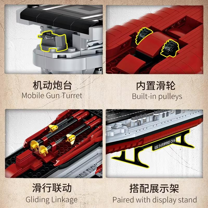 Linyi toy Missouri Schlachtschiff Bausteinset - Bild 5
