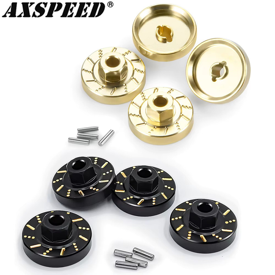 AXSPEED Rad-Sechskant-Nabenadapter Messing Gegengewicht, 4-teiliges Set, 1:18 - Bild 2