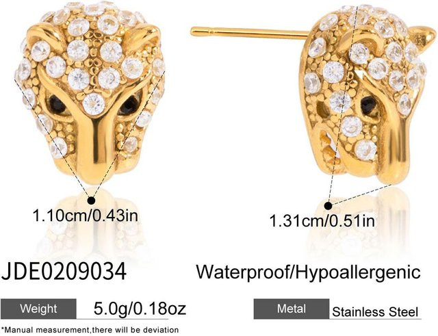 Youthway Ohrstecker, Edelstahl, Gold, Zirkonia, Damen - Bild 1