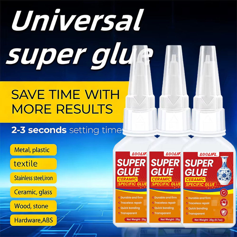 LOOLIFL Instant Super Glue Universal Sekundenkleber, transparent, 20 ml - Bild 2