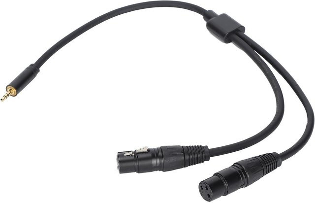 JORINDO Dual XLR Buchse auf 3,5 mm Klinkenstecker Y-Splitter Adapter Patchkabel, Schwarz, Länge: 45,72 cm - Bild 1