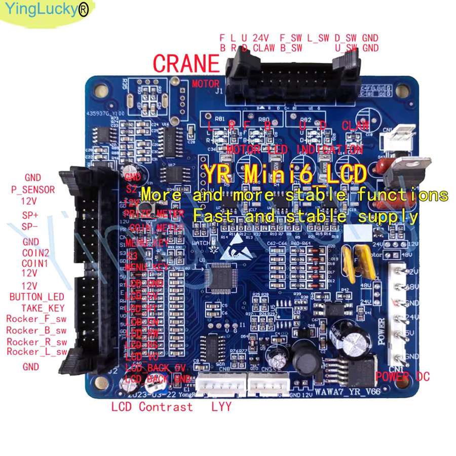 Seimistu Mini Claw Machine Motherboard mit LCD-Sensor für Arcade-Kranautomaten und Gaming-Schränke in Blau - Bild 4