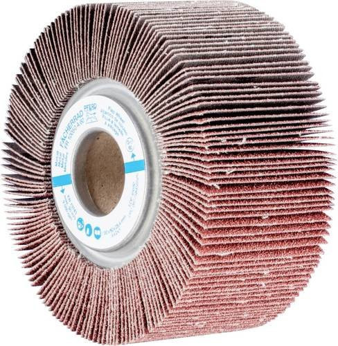 PFERD Lamellenschleifrad FR A60 für universelle Anwendung, Durchmesser: 100 mm, Breite: 50 mm, Bohrung: 25,4 mm, Farbe: Braun - Bild 1