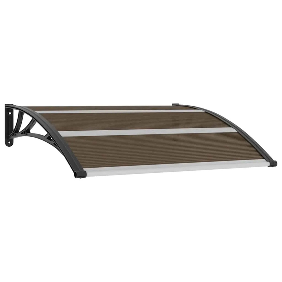 vidaXL Vordach Schwarz aus Polycarbonat B: 120 cm, T: 100 cm - Bild 2